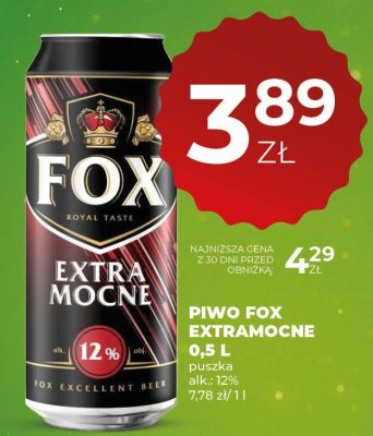Piwo FOX Extramocne 0,5 L promocja w Duży Ben