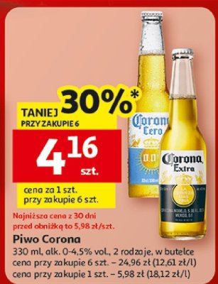 Piwo Corona 330ml promocja w Auchan