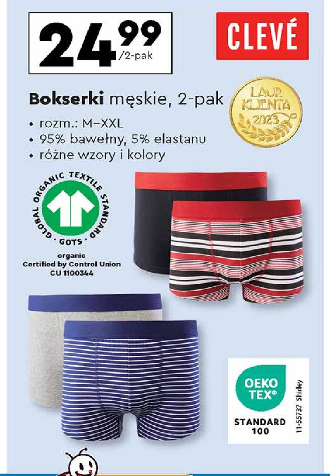 Bokserki m-xxl Cleve promocja