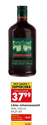 Likier Johanneswald 700 ml promocja w Biedronka