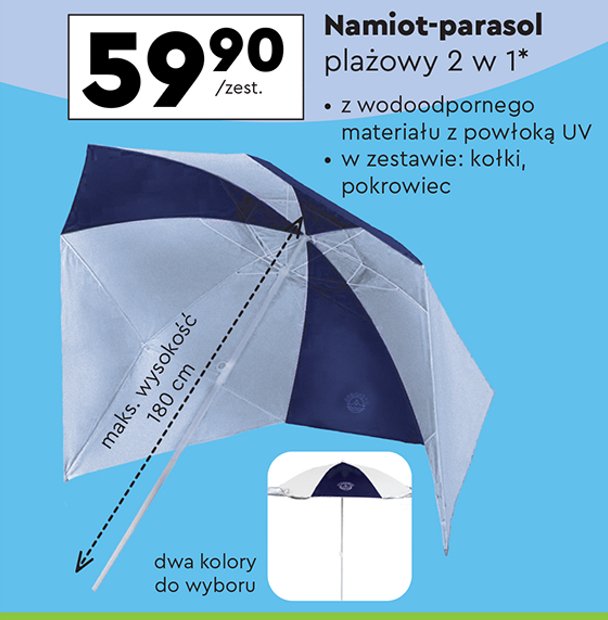 Namiot-parasol 2w1 promocja