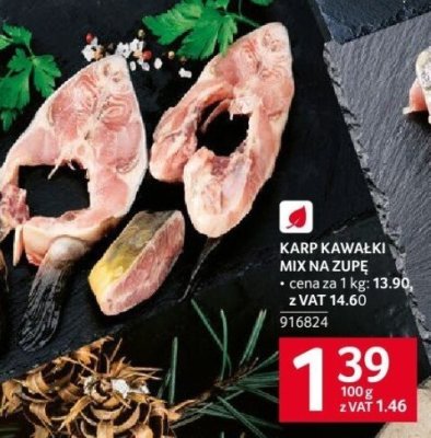 Karp kawałki mix na zupę promocja w Selgros