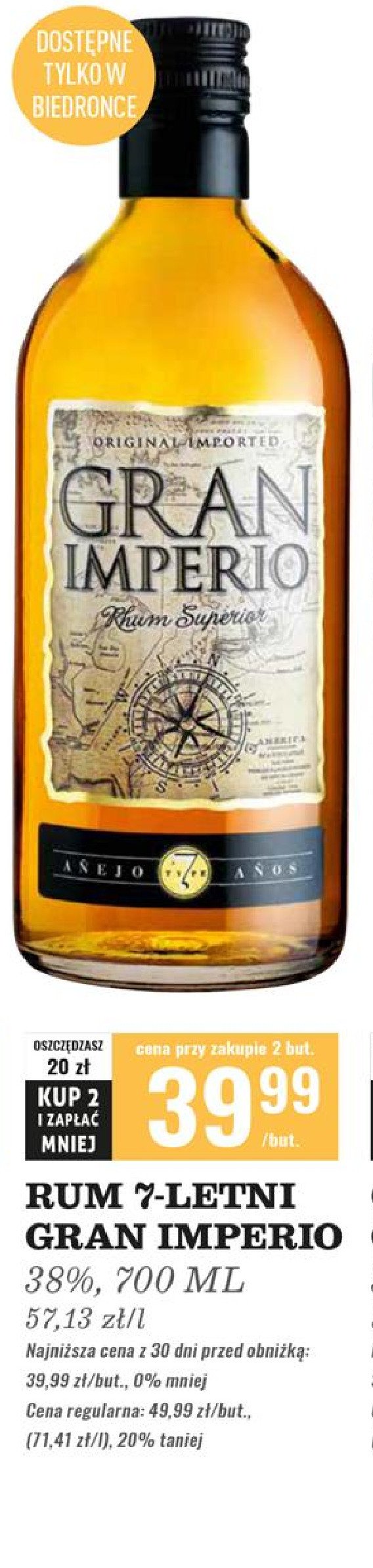 Rum GRAN IMPERIO BLANCO promocja