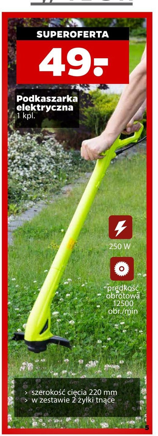 Podkaszarka elektryczna 250 w Garden tech promocja