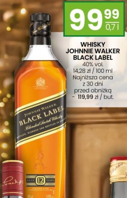 Whisky Johnnie Walker Black Label 0.7l promocja w Twój Market