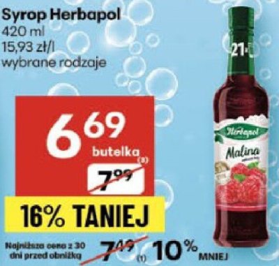 Syrop Herbapol wybrane rodzaje promocja w Delikatesy Centrum