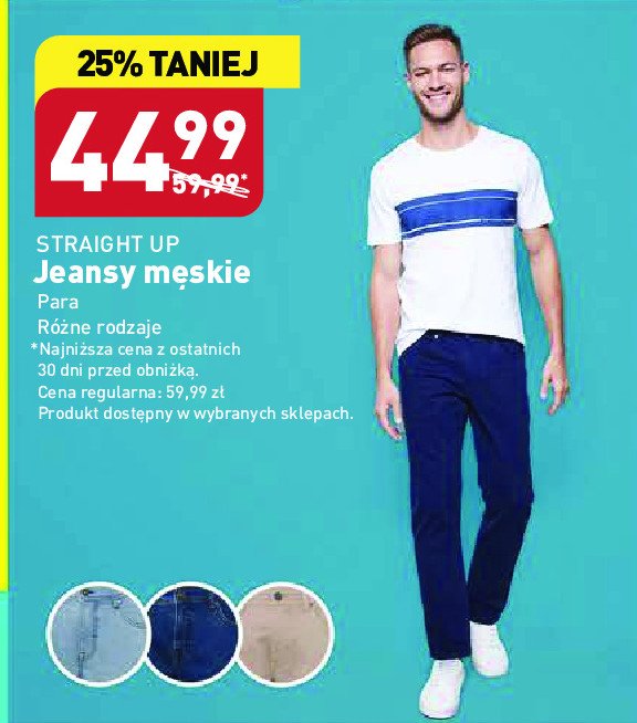Jeansy m臋skie ze stretchem Straight up promocja