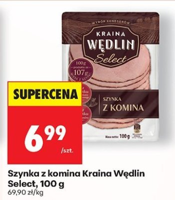 Szynka z komina Kraina Wędlin Select, 100 g promocja w Biedronka