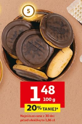 Ciastka herbatniki w czekoladzie promocja w Auchan