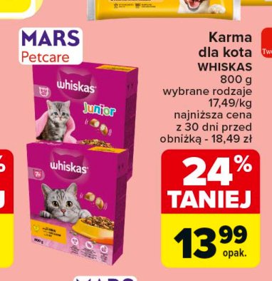 Karma dla kota kurczak Whiskas junior promocja