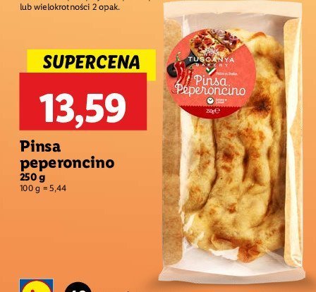 Pinsa peperoncino Tuscanya bakery promocja w Lidl
