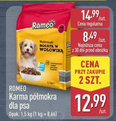 Karma dla psa półmokra promocja w Aldi
