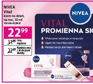 Krem na noc perły i wapń skóra dojrzała NIVEA VITAL ANTI-AGE promocja