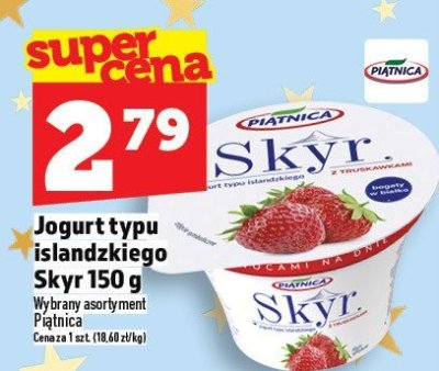 Jogurt typu islandzkiego Skyr 150 g Piątnica promocja w TOPAZ
