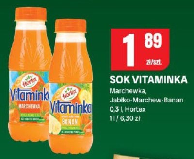 Sok Vitaminka Marchewka, Jabłko-Marchew-Banan promocja w Chorten