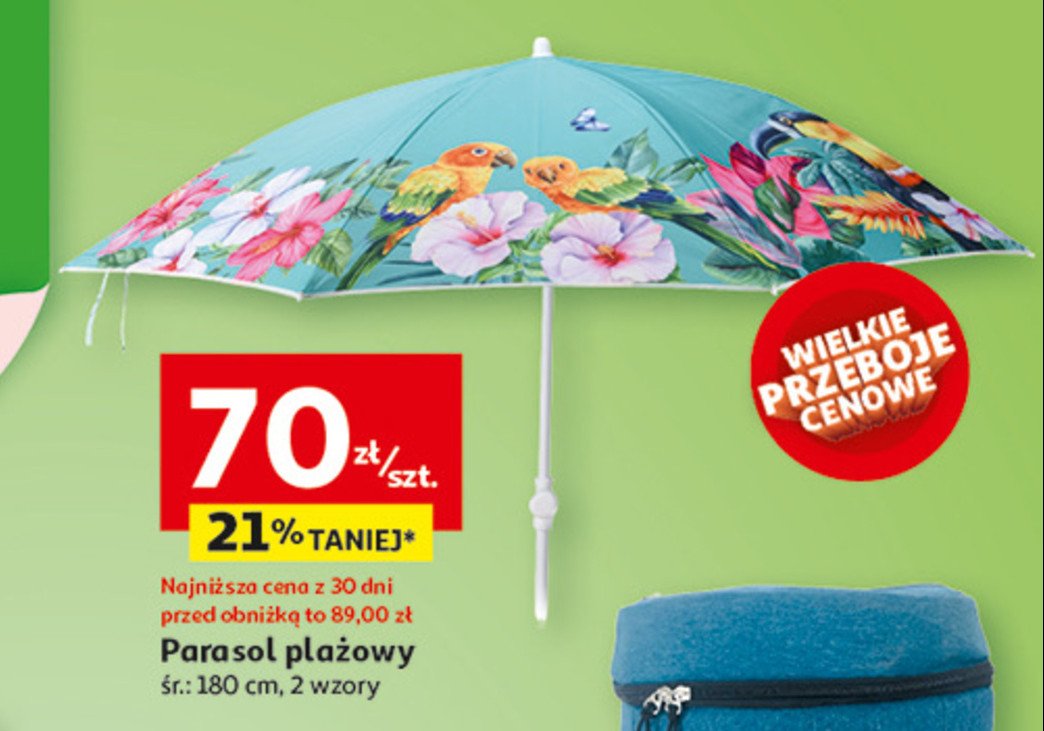Parasol plażowy 180 cm promocja w Auchan