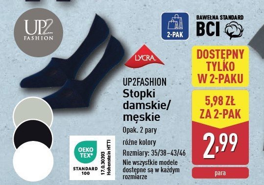 Stopki damskie 35/38-39/42 czarne Up2fashion promocja