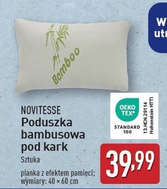 Poduszka bambusowa pod kark 40 x 60 cm Novitesse promocja