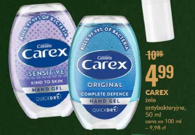 Żel do rąk antybakteryjny original Carex hand gel promocja