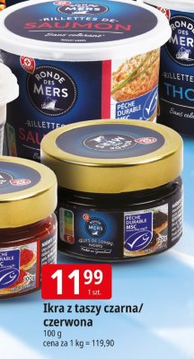 Ikra z taszy czarna/czerwona promocja w Leclerc