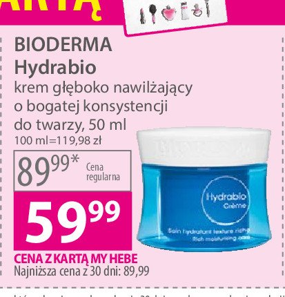 Krem do twarzy Bioderma hydrabio creme promocja