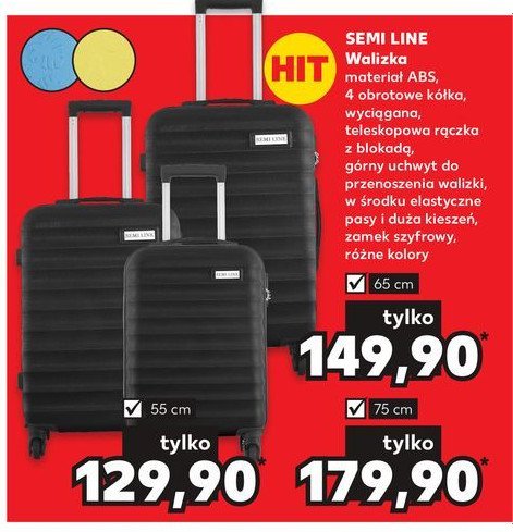 Walizka 65 x 43 x 25 cm Semi line promocja