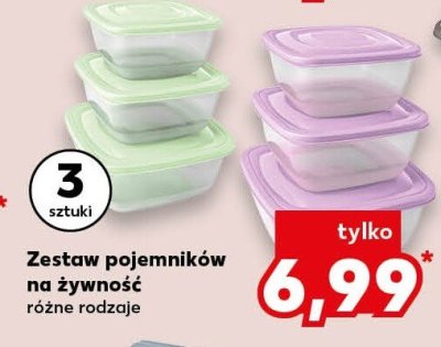 Zestaw pojemników na żywność różne rodzaje promocja w Kaufland