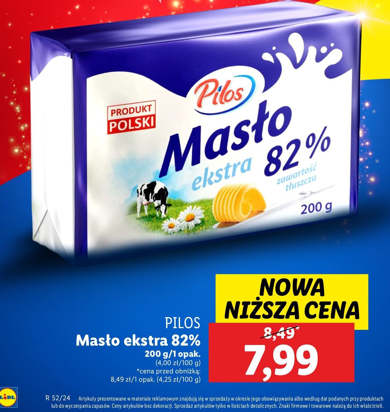 Masło ekstra Pilos promocja