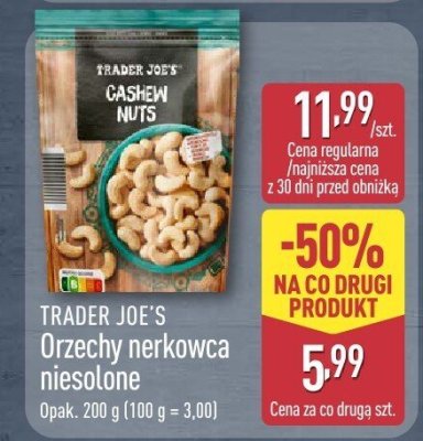 Orzechy nerkowca niesolone promocja w Aldi