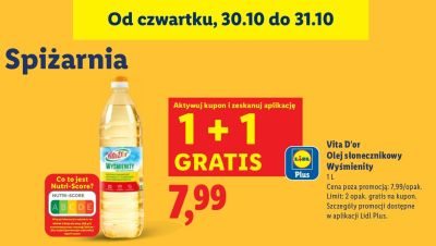 Olej słonecznikowy Wyśmienity promocja w Lidl