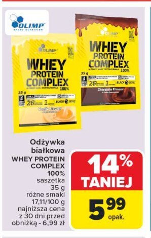 Odżywka białkowa waniliowa Olimp sport nutrition whey protein complex 100% promocja w Carrefour