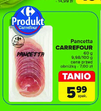 Pancetta Carrefour targ świeżości promocja