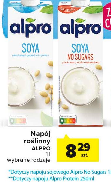 Napój sojowy bez cukru Alpro soya promocja