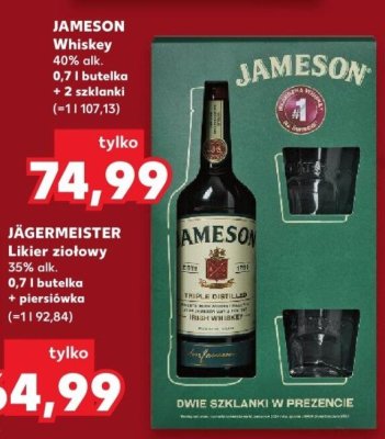 Whiskey  0,7 l + 2 szklanki promocja w Kaufland