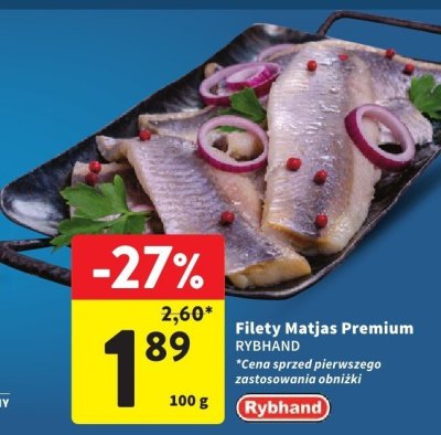 Filety Matjas Premium RYBHAND promocja w Intermarche