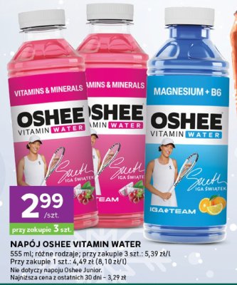 Napój Oshee Vitamin Water różne rodzaje promocja w Stokrotka