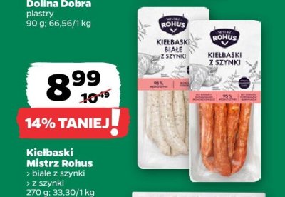 Kiełbaski białe z szynki promocja w Netto