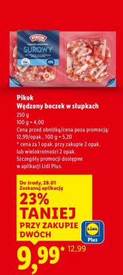 Wędzon boczek w słupkach Pikok promocja w Lidl