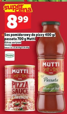 Sos pomidorowy do pizzy 400 g/passata 700 g Mutti Develey promocja w TOPAZ