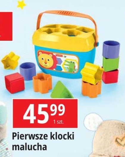 Pierwsze klocki malucha Fisher-price promocja w Leclerc