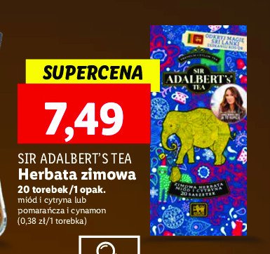 Herbata miód & cytryna Sir adalbert's tea promocja