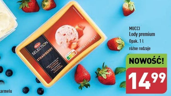 Lody truskawkowe Mucci promocja w ABC