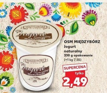 Jogurt naturalny Osm międzybórz promocja w Kaufland