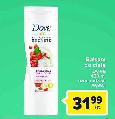 Balsam do ciała revitalising Dove nourishing secrets promocja