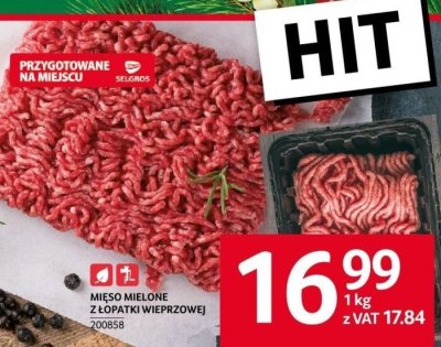 Mięso mielone z łopatki wieprzowej promocja w Selgros