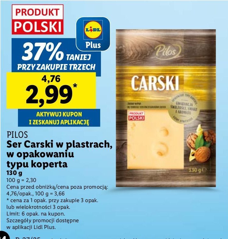 Ser carski w kopercie Pilos promocja