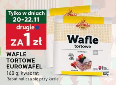 Wafle tortowe Eurowafel promocja w Stokrotka