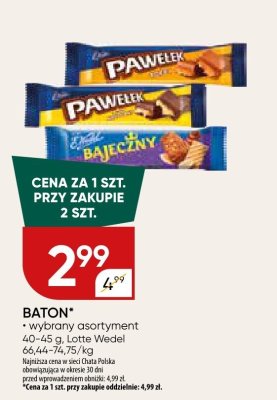 Baton różne rodzaje Lotte Wedel promocja w Chata Polska