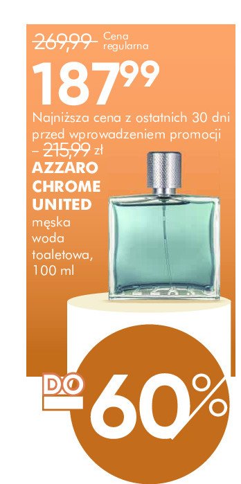 Woda toaletowa Azzaro chrome united promocja