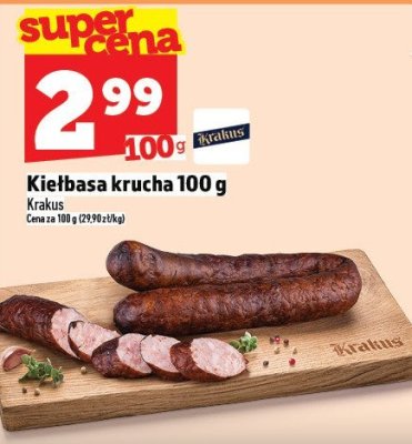 Kiełbasa krucha 100 g promocja w TOPAZ